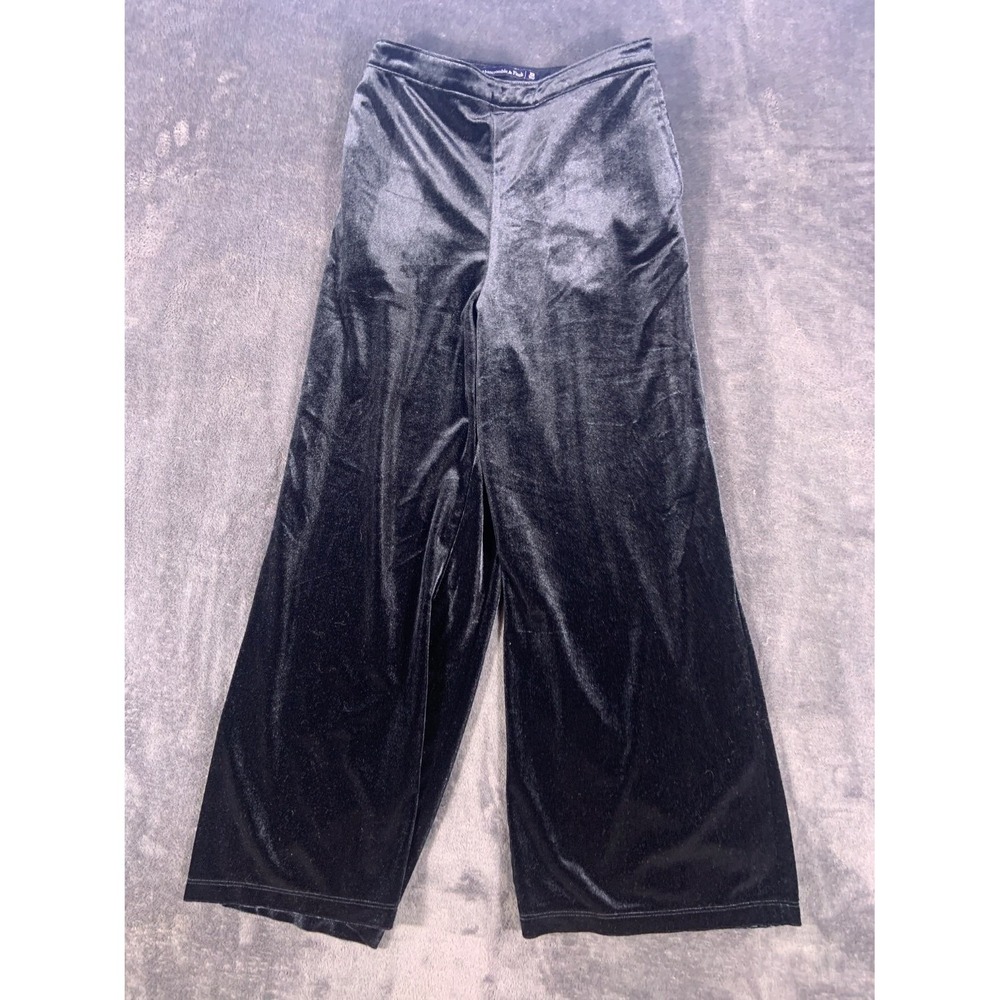 Abercrombie & Fitch Women's Pants XS Black Shimmering Velvet Finish